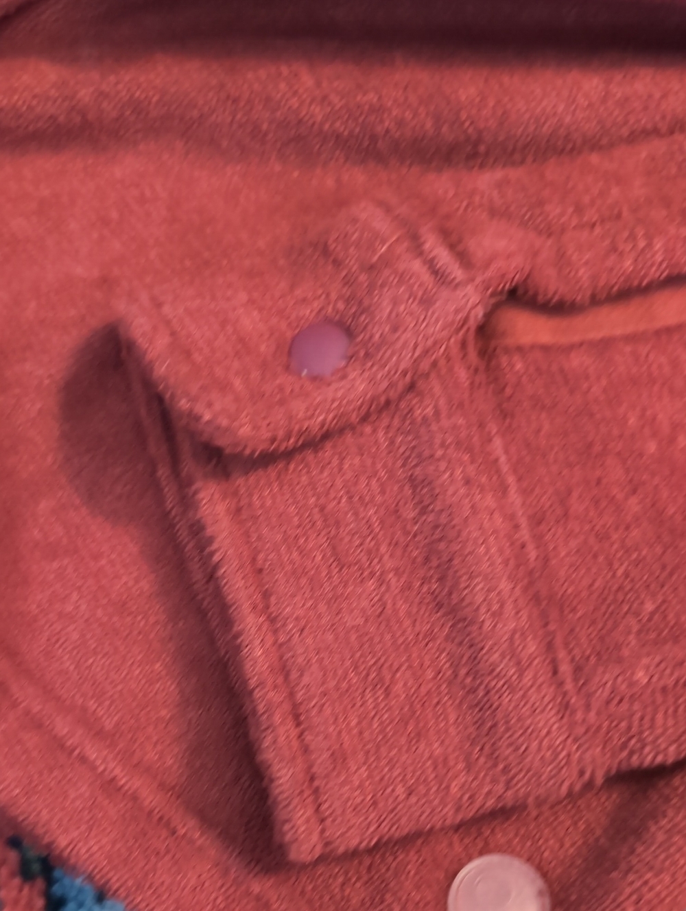 Outerknown Rust Colored Hightide Snap Button Shirt Jacket - Picture 6 of 8